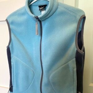 SIERRA DESIGNS Womens fleece vest sz M sky blue & grey Made in Canada